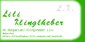 lili klinglheber business card